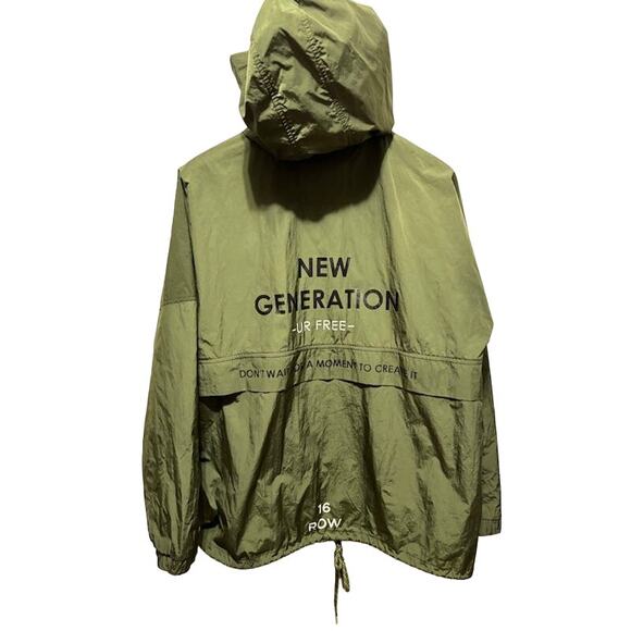 Bershka NA-KD green utility jacket women's hooded sz M NWOT - Picture 1 of 12